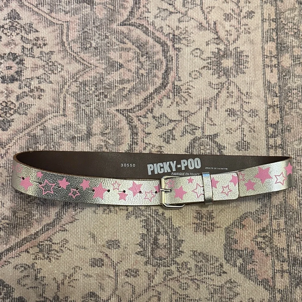 Silver and Pink Star Belt from France